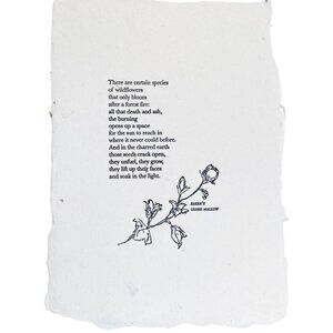 Wildflower/Wildfire Poem Print